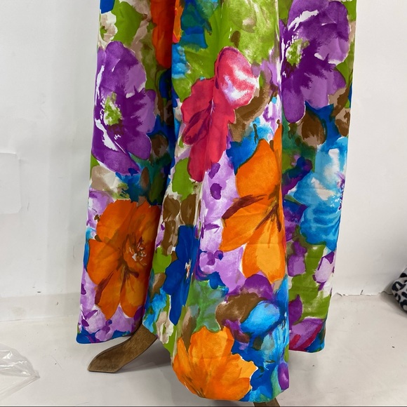 Tori Richards 70s Honolulu Floral Pastel Halter dress size 10 - Picture 13 of 16